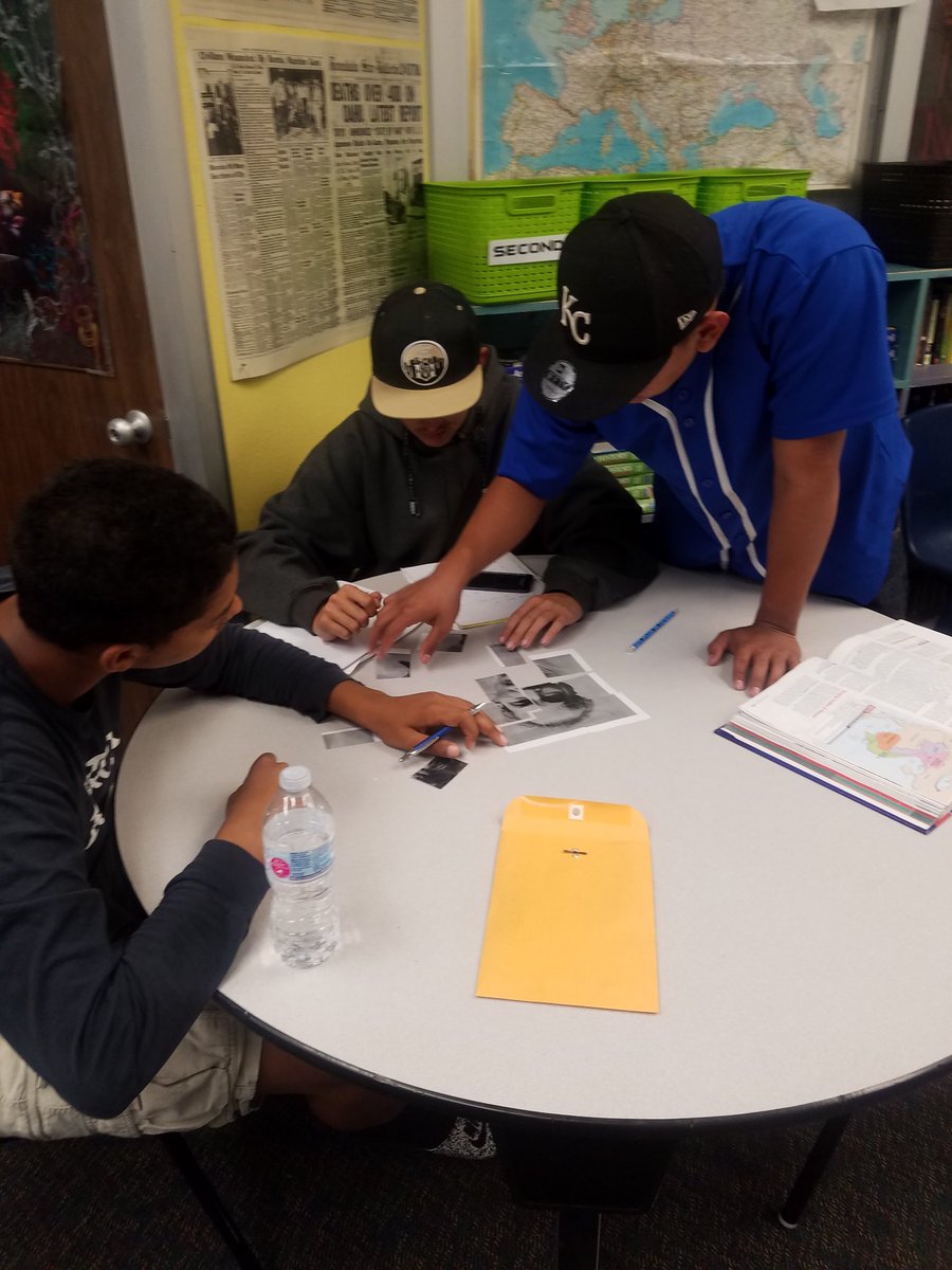 Awesome lesson today in US History! Photo puzzle = student engagement and a break from the norm. #AltEd