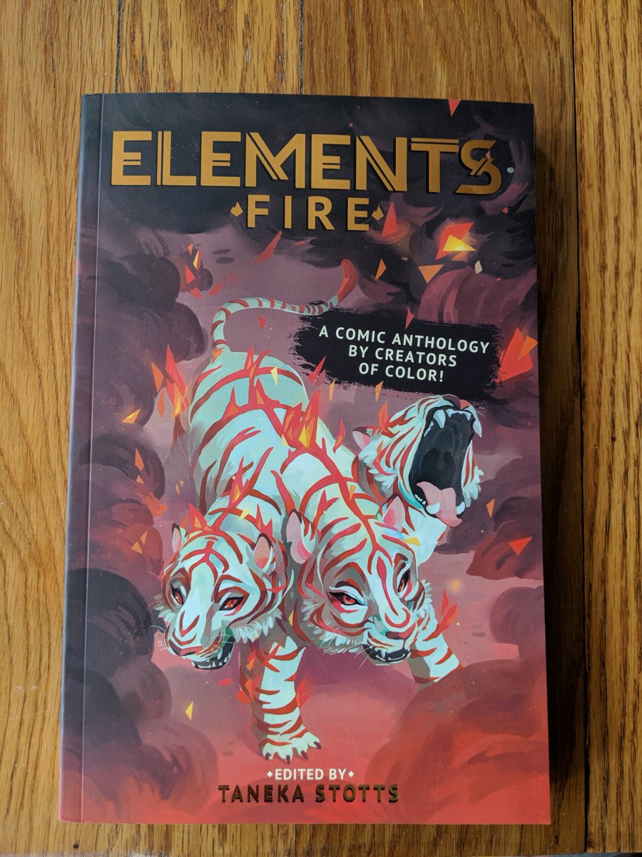 chadsell01's tweet image. My copy of Elements: Fire arrived today, and it's goooorgeous!! An Eisner-nominated anthology edited by @tanekastotts featuring 32 creators of color! The use of red throughout the book is so dang cool. Get yours here: tanekaandgenue.tictail.com