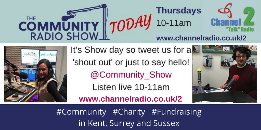 Community_Show's tweet photo. #CommunityShow - We're on air in 3 hours @ChannelRadio2 - TWEET us about your #Community #Charity #Fundraising event or just to say hello! https://t.co/5lO0Mo4Vyf https://t.co/71wcqPsg0M