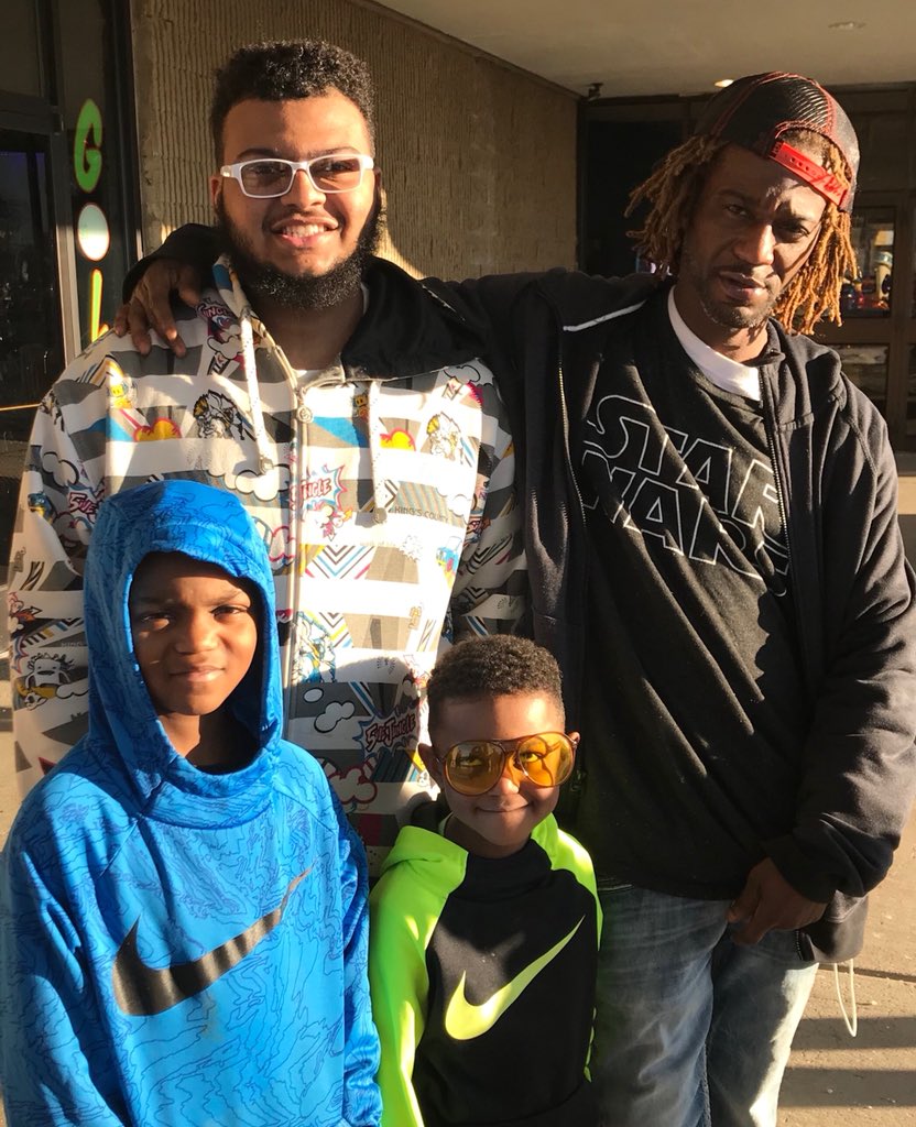 klford7602's tweet photo. My prince and his children. What I look like catagorizing them as ALL black men ain’t shit? A fool! And I’ll go to war to protect them! #stopbashingblackmen https://t.co/lG9GLlYlaw