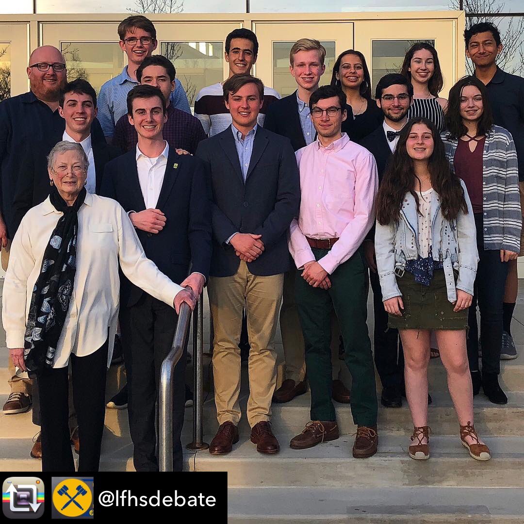 Our Debate season came to a close with our banquet last night. Thanks for a great season, especially to our seniors, Emmet, Jared, Connor, and Tim!  #debatelife #LFleadstheway