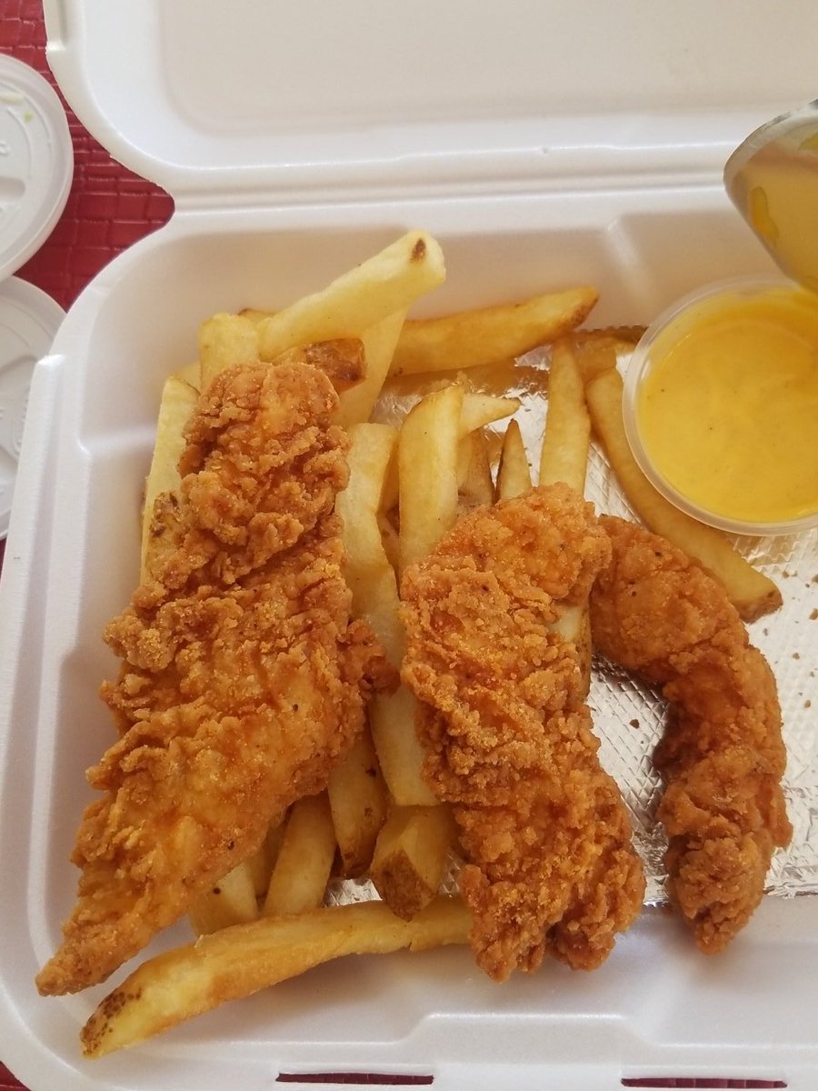 Slightly disappointed in the size of these chicken strips <a href="/CookOut/">Cook Out</a>. They used to be way bigger and the best. #disappointed #cookoutnc