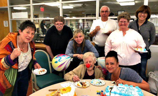 EbenEzerCares's tweet photo. When you turn 100 years old you deserve two parties! A pre-birthday celebration just days before the big shindig! Happy early birthday, Ruth! #100yearsold #lifelovefamily #EbenEzerCares https://t.co/hsn92lPzrd