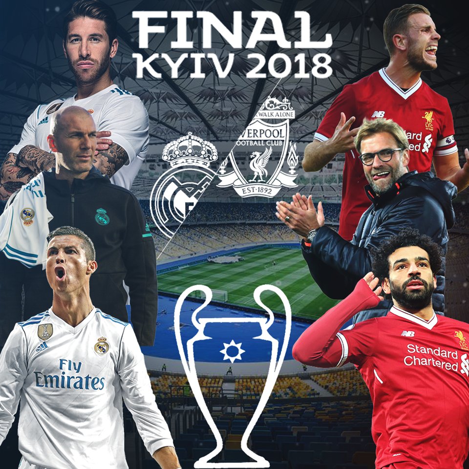 JcG_caballero's tweet photo. 37 años después de aquel gol del lateral Kennedy, que dejó a toda una afición mundial sin gozo... ¡A llegado el momento de la revancha!

#RealMadrid vs #Liverpool

#Cristiano vs #Salah
#Mané vs #Benzema
#Firmino vs #Asensio
#SergioRamos vs #VanDiyk

#HalaMadrid #FinalKyiv 🏆⚽ https://t.co/yeVOxJ5bBn