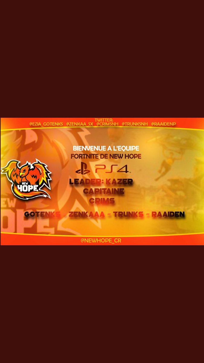 NewHope_CR's tweet photo. Voici l’annonce de l’équipe NewHope sur Fortnite ! ❤️ 
@CrimsNH 
NewHope officiellement sur Fortnite ! https://t.co/mc0s2r5aYR