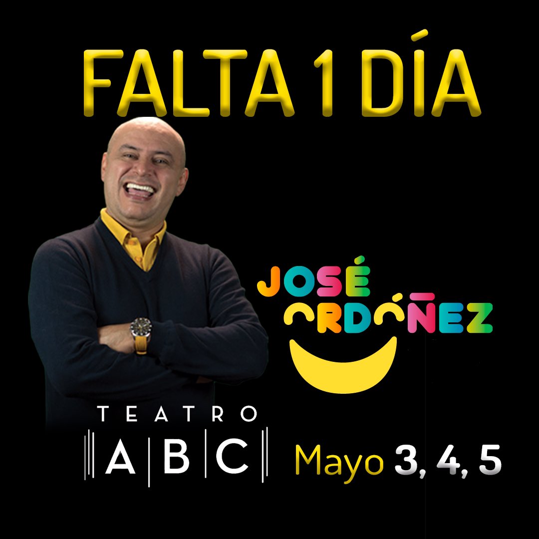 LiveOnStageCo's tweet photo. Solo falta 1 día para disfrutar de las funciones de @JoseOrdonezJr || Confirma tu boleta ahora mismo a través de @pintiketcol o llamando al número [300 844 4016] #MundoJoseOrdoñez #lol https://t.co/wqV2HxYSBW