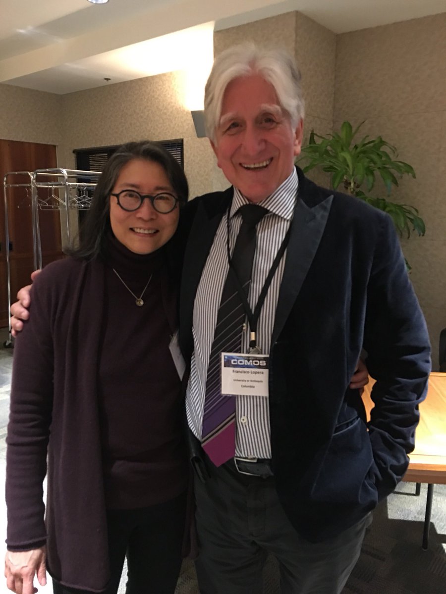iCOMOS_'s tweet photo. Dr. Francisco Lopera poses with Dr. Karen Hsiao Ashe at the the Alzheimer’s Research Reception last night. #iCOMOS2018 https://t.co/DH9RfQwxhf
