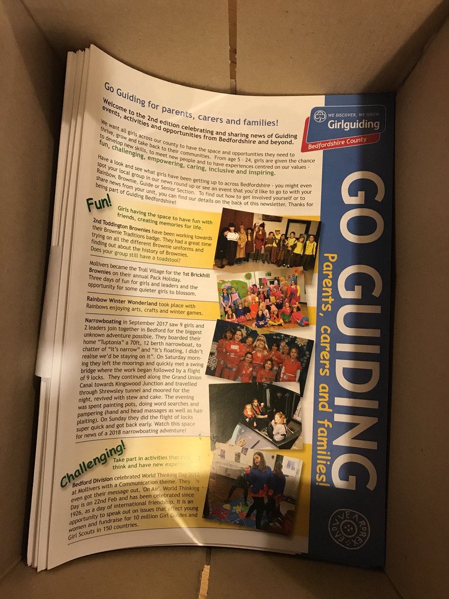 jeanemiller's tweet photo. Here’s a sneaky peak of the next Go Guiding for Parents coming out in the next week or so. All counted ready for #CountyExec @BedsGuides https://t.co/97QvMISc1w