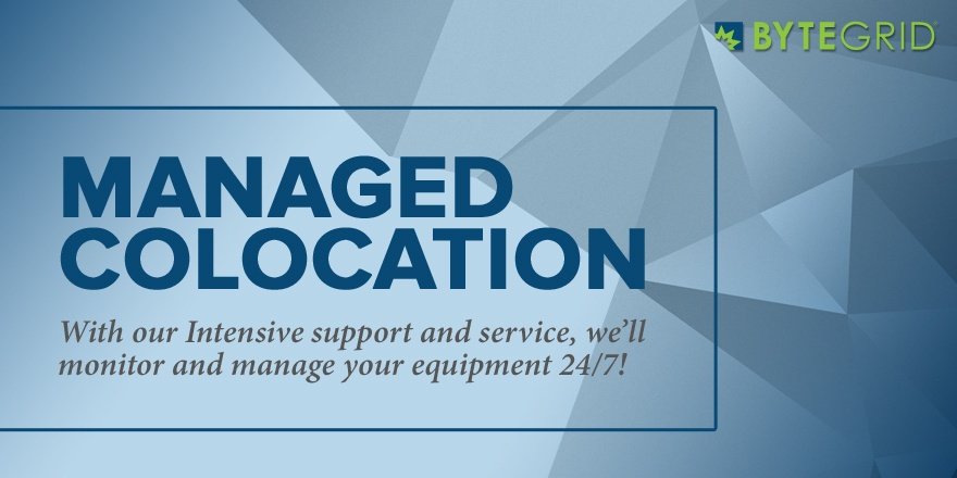 bytegrid's tweet photo. While #DataCenter #Colocation removes hassle, our #ManagedColocation is even easier. We'll manage your equipment 24/7 https://t.co/DlKAwqppnT https://t.co/GB9lIe3YDy