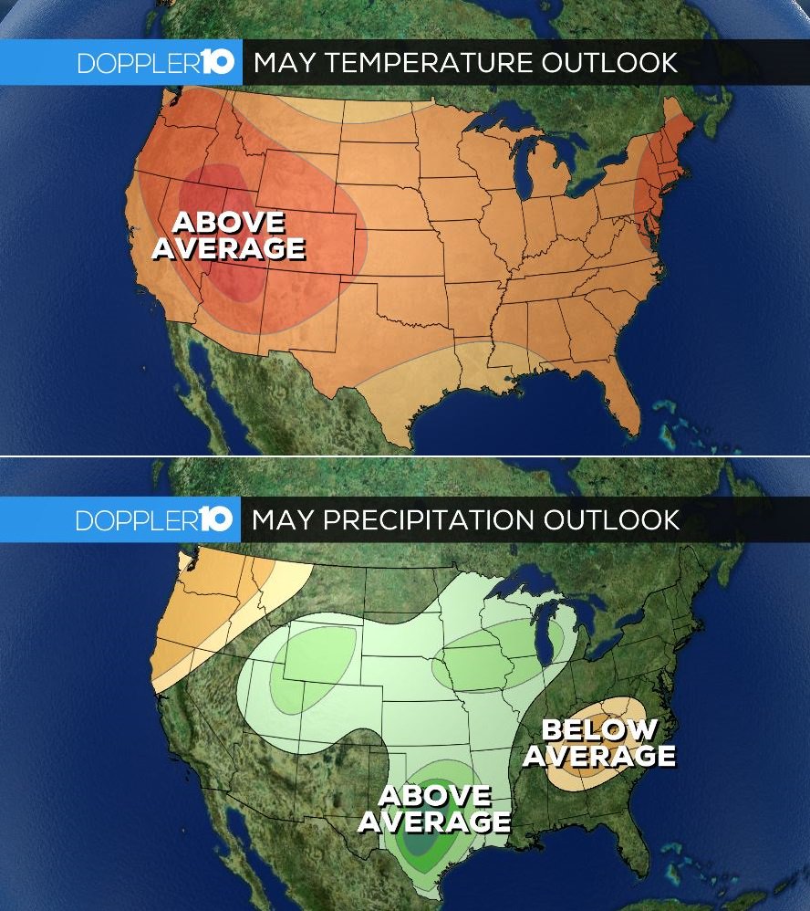 jeffboothTV's tweet photo. Here's the monthly outlook from the #ClimatePredictionCenter for the month of May. I'm ready for warmer temperatures!!! @NOAA @Chris10TV @Ross10TV @10TV #10TV https://t.co/n9gMSCLMTL