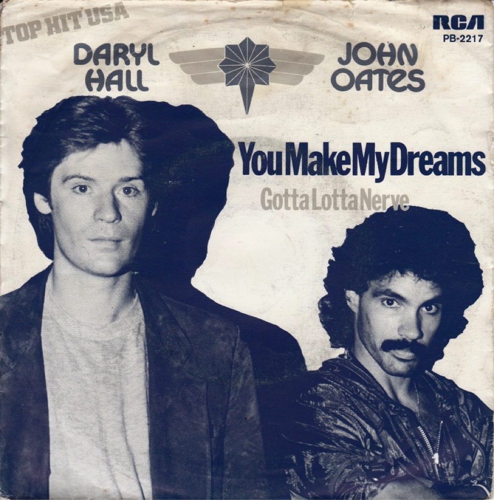 halloates's tweet photo. Today in 1981, 'You Make My Dreams' single was released with B-side featuring 'Gotta Lotta Nerve'. You Make My Dreams was first released in Voices in 1980. https://t.co/ODARbpI0Oq