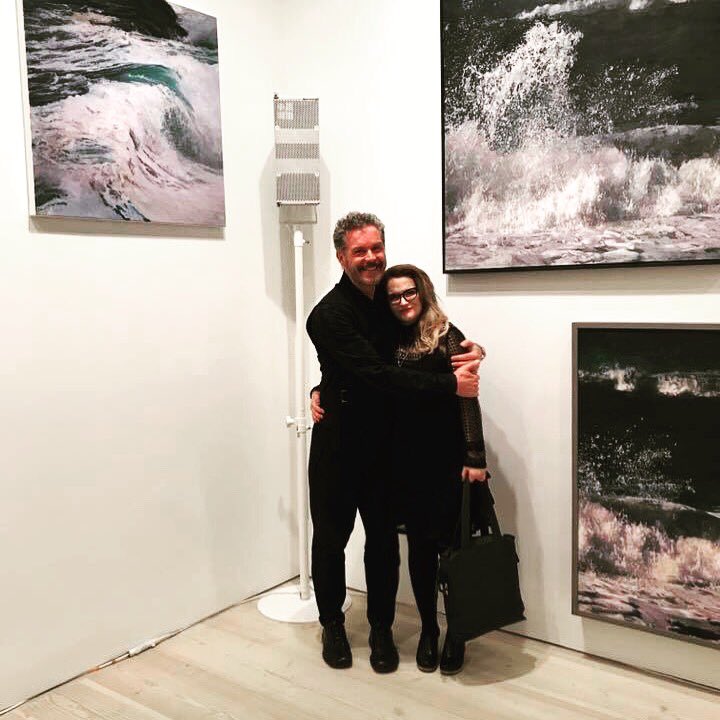Hugs and thanks to Mark for calming my nerves at the opening at the Saatchi Gallery. Massive thanks to all at @SpectrumPrize for their hard work pulling it all together.