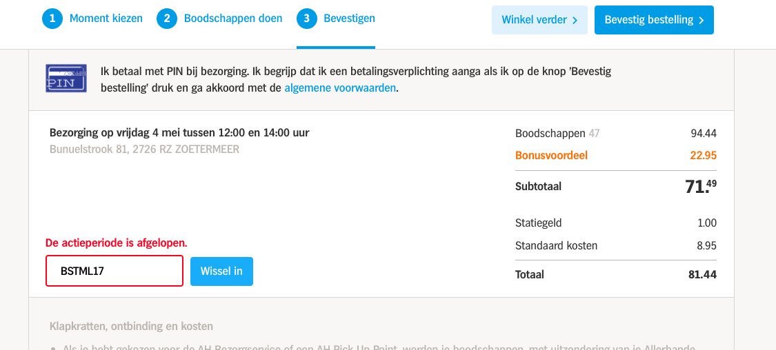 happybsnl's tweet photo. @albertheijn hoi! Ik krijg een paar uur geleden een mail met deze actiecode erin, maar nou krijg ik de melding dat de actieperiode verlopen is :(. Gaat denk nie goe? https://t.co/DU9xrUmd0t