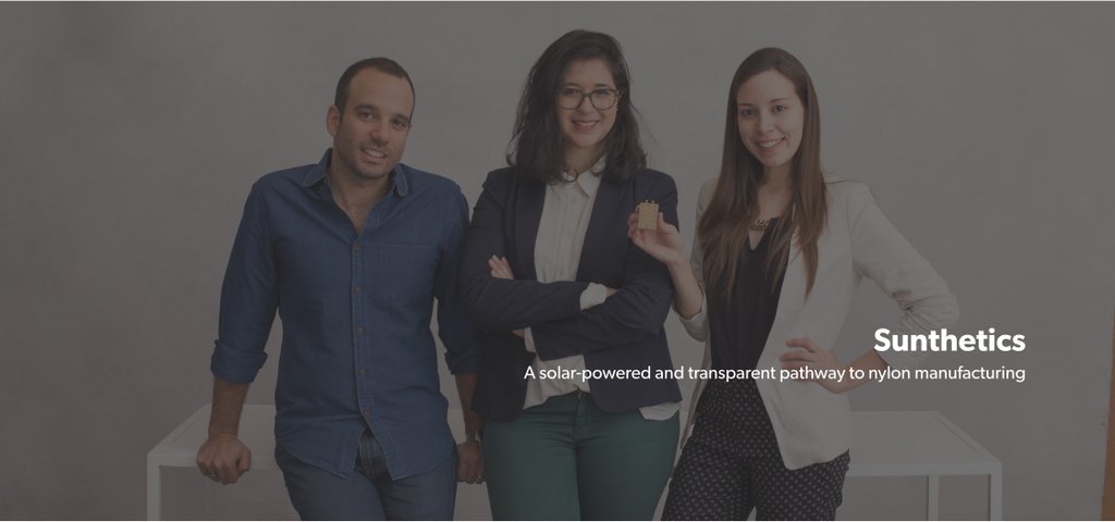 ivsnyu's tweet photo. The fifth presentation at tomorrow's #ivcdemoday is Sunthetics from @nyutandon. They're building a solar-powered and transparent pathway to nylon manufacturing. RSVP: https://t.co/UXa1eQsqeZ https://t.co/abSbfnD9xH