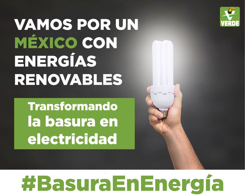 partidoverdemex's tweet photo. Démosle un respiro al planeta, transformando las más de 145 toneladas diarias de #BasuraEnEnergía 

Actuemos por un México con energías verdes. #FelizMiércoles https://t.co/BHG3u8t7eV