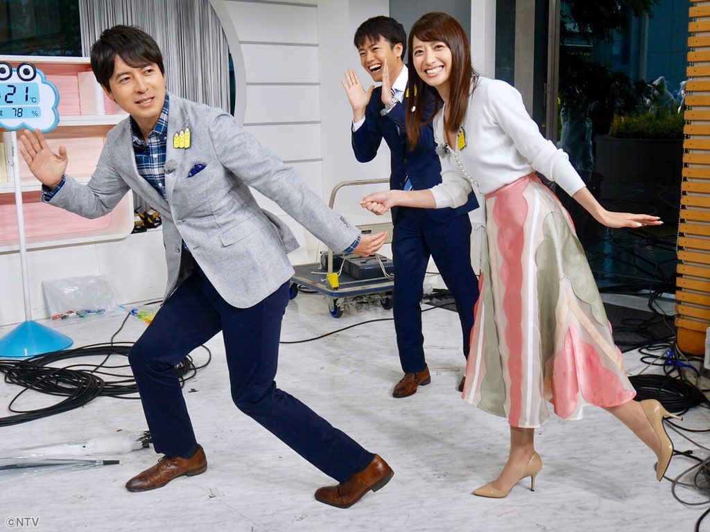 この後8時前、 ZIP! #田中直樹 さん、#桝太一 アナ、#川島海荷 さん