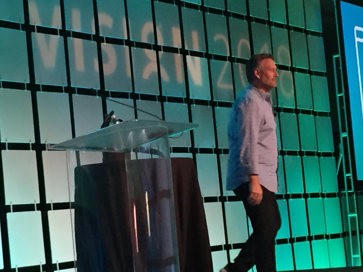 SBGHRTech's tweet photo. #WFSVision18 Thx to CEO Mike Morini and his team for a very informative business + product update. @WorkForceSW has solid momentum in the large, multi-national market + an impressive partner ecosystem. Here Mike is closing the event in front of very energized customers. https://t.co/mfI0qpVQwX