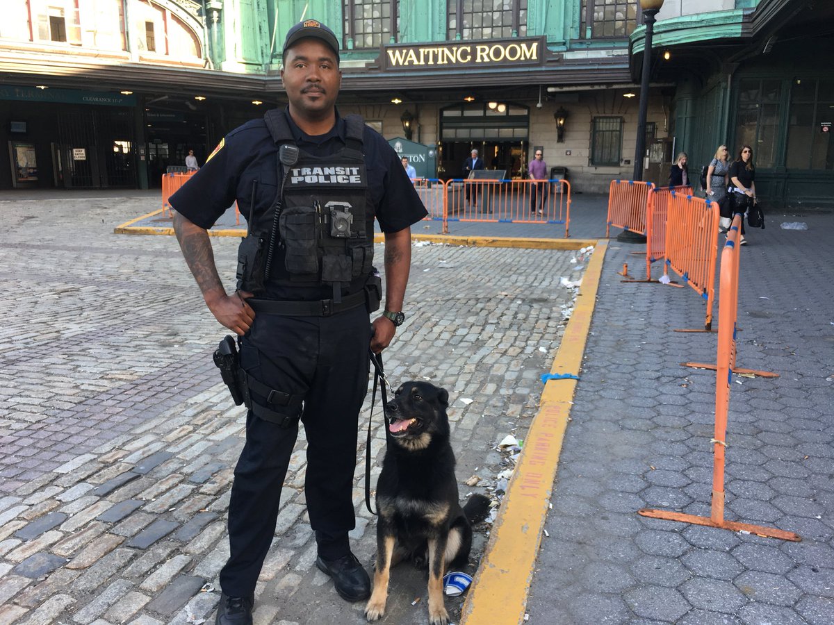 floracastillo's tweet photo. Hats off to our K-9 unit that is keeping our customers and stations safe..and @NJTRANSIT K-9 team of Officer Hill with Herc working at Hoboken terminal @floracastillo @APTA_Transit @USDOT @FTA_DOT https://t.co/ts7wOGdwi8