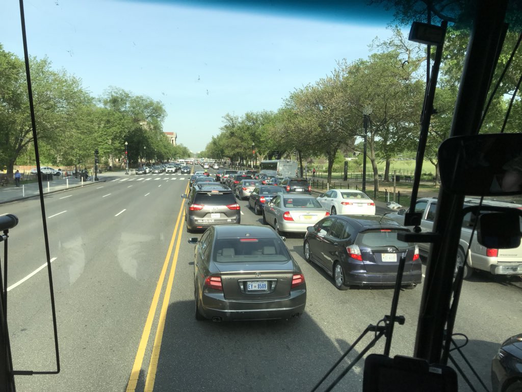 Bus1ForDC2018's tweet photo. #ROMBUS1DC2018 shares the view that our epic driver (Grandpa) Will sees as he ensures our safety from destination to destination. https://t.co/KcSsTWx90G