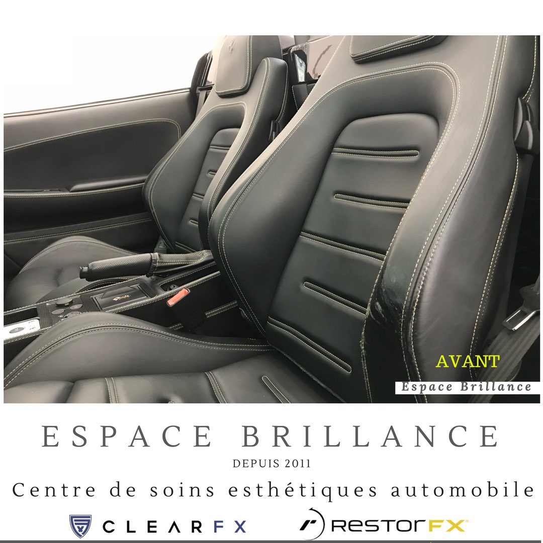 EBrillance's tweet photo. Réparation cuir noir #ferrari #carluxury #instagood #franchise #restorfx #sellier #charlevillemezieres #espacebrillance https://t.co/GwwXAEqI7C