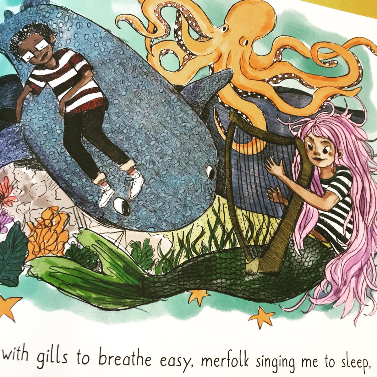 Dandersoncraig's tweet photo. When I was a child, I always looked for mermaids who looked like me and they simply didn't exist. With #TheMagicofWe, it is my hope that more #merfolk see themselves reflected in the 🌎and add these to their collections #childrensbook #mermay2018 #BlackGirlMagic https://t.co/DvZ6dpmsNx