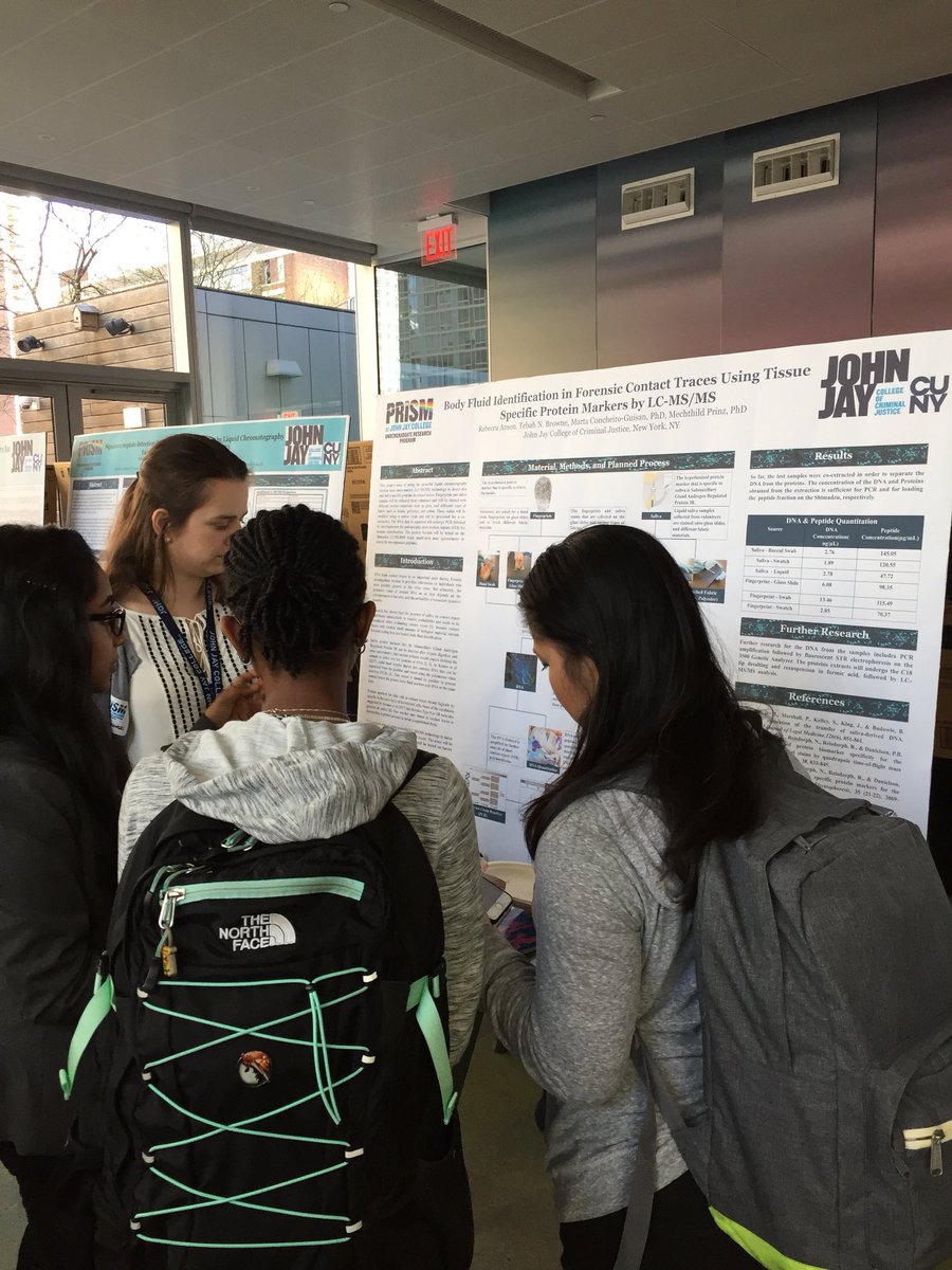 JohnJayResearch's tweet photo. According to @JJCPRISM mentor Dr. Mechthild Prinz, the best part of mentoring students to produce amazing #JJCResearch like this is... the students! “So enthusiastic, and each with their own story, I enjoy getting to know them!”
#JJCResearchWeek #CelebratePRISM @JohnJayCollege https://t.co/sh4HyNTWQl