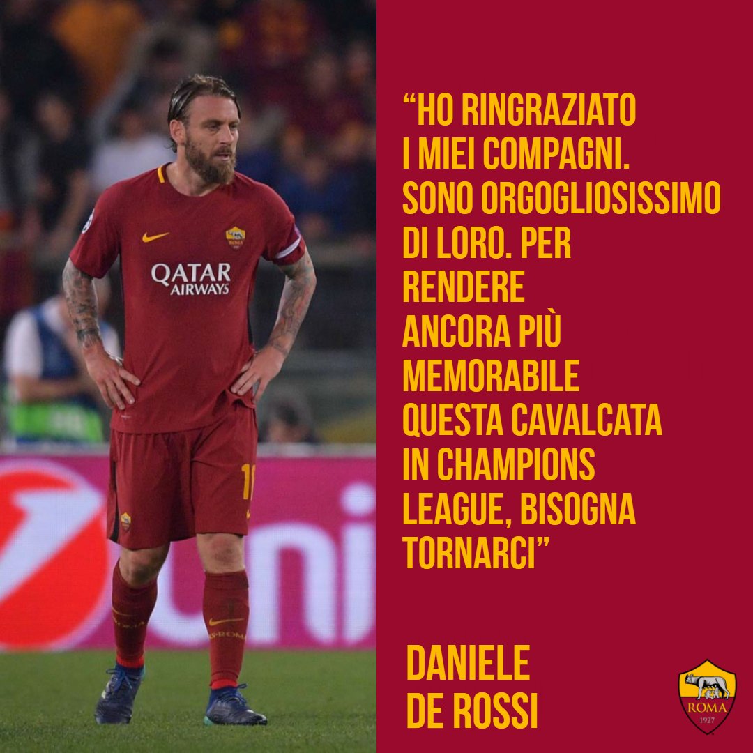 OfficialASRoma's tweet photo. 💬 De Rossi: “Bisogna tornare in @ChampionsLeague”

#ASRoma #UCL #RomaLFC https://t.co/k3nmZcTZJW