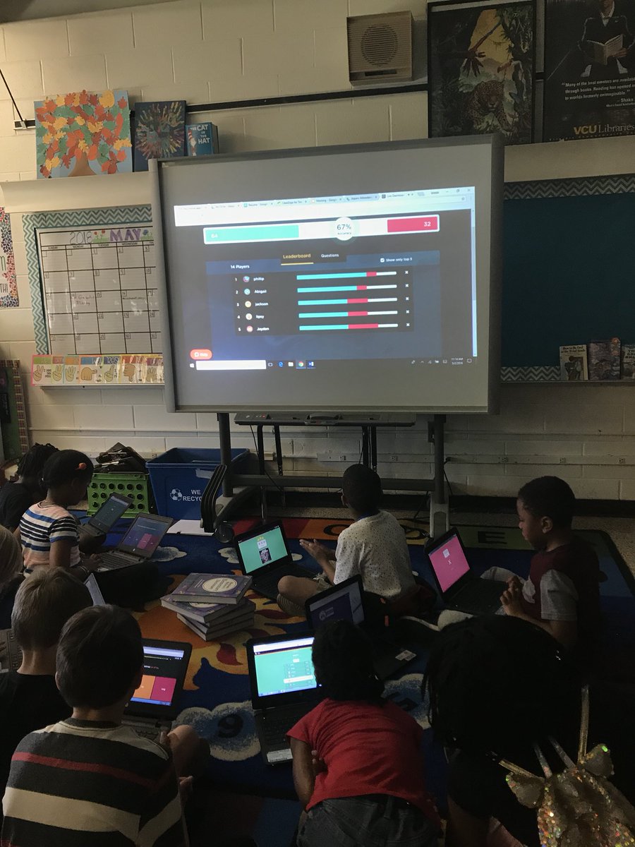 MrsWest3rd's tweet photo. We love using Quizizz! #reviewtime #racetothetop @quizizz @PfisterITRT https://t.co/lhHeDhG9fb