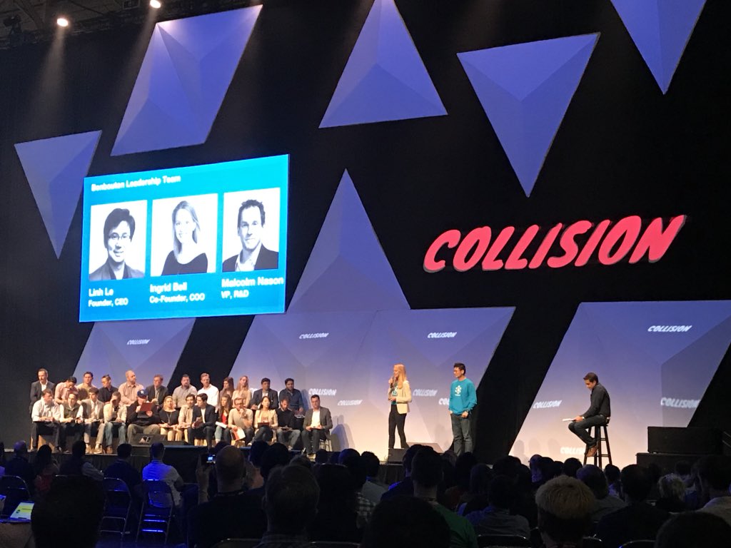 Great job <a href="/letunglinh/">Linh Le</a> and Ingrid of @Bonbouton, changing the way we monitor diabetes, at the <a href="/CollisionHQ/">Collision Conf</a> startup pitch competition.