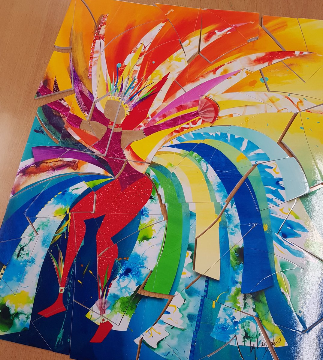byleighart's tweet photo. #homemadepuzzle #learningcanbefun #historyofcarnival #pagansun #european #crown #catholicism #prelent #africanbodies #fertilesoil #shackles #plantationcrop #dance #caribbeanislands #sugarcane #frenchmasquerade #mockery #brutality #cannesbrulees #canboulay #slavery #resilience https://t.co/UcIyf7uyZs