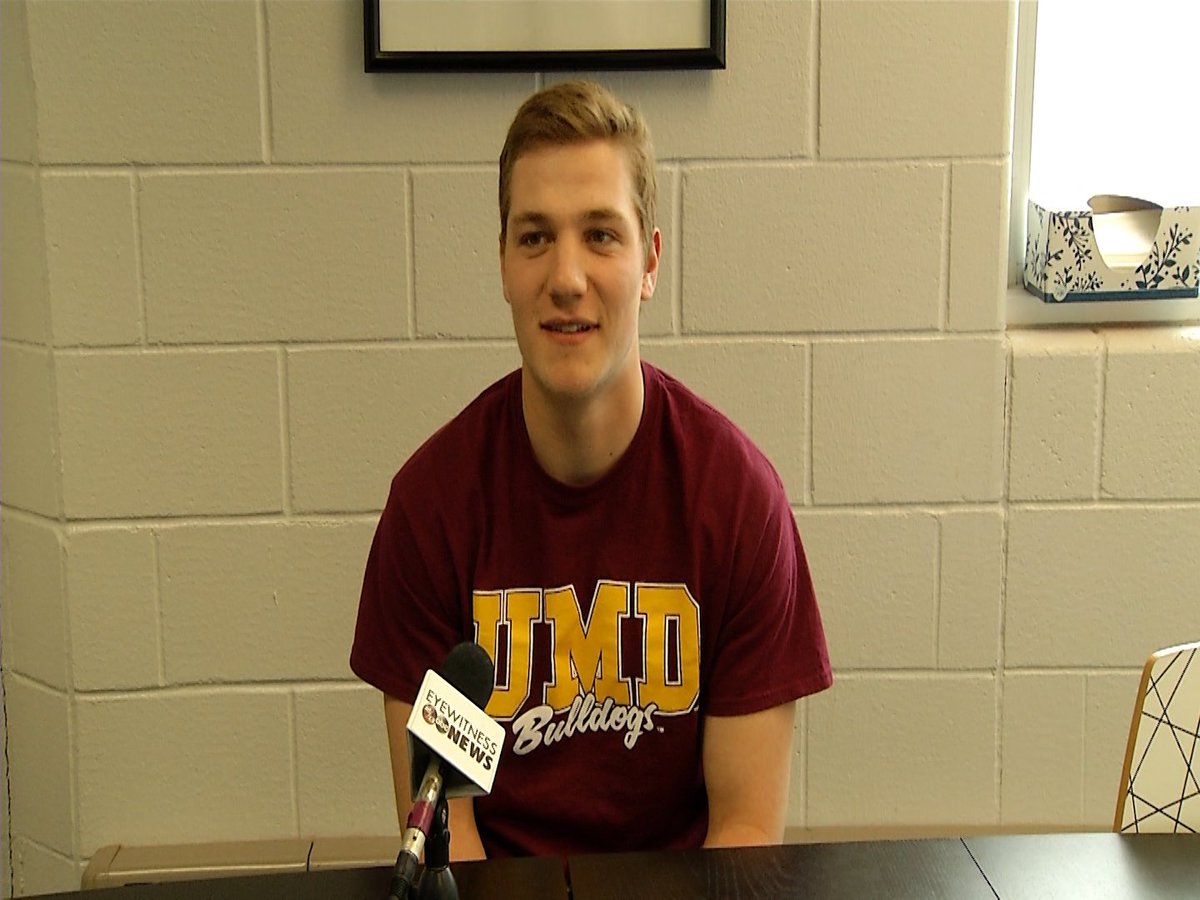 Dan_Williamson's tweet photo. Big day for Esko Senior Catcher Tyler Peterson (@tyler_pete1) as he signed a National Letter of Intent to play for @UMDBaseball! His family was there for his big moment! We'll hear from him tonight at 6 p.m. on @wdiowirt: https://t.co/5ITh6stEOA