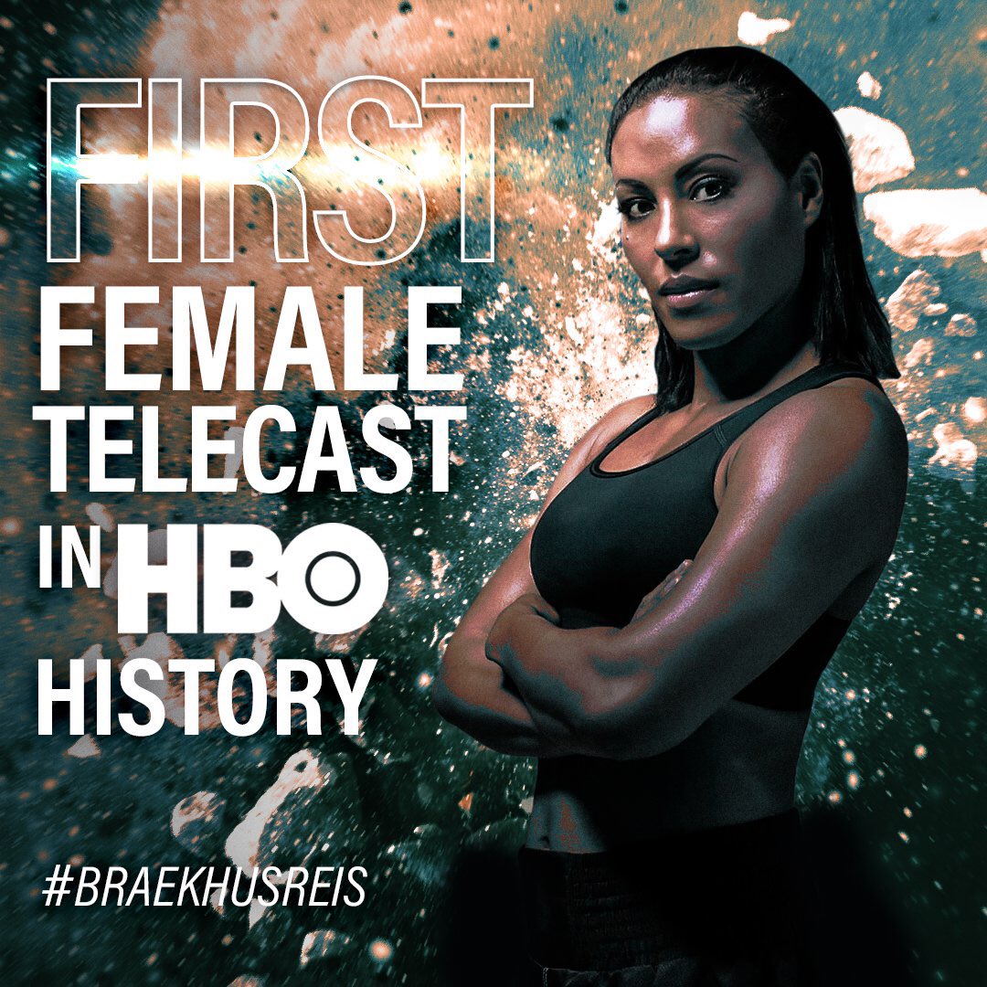 I'm so proud to be part of the FIRST women's telecast in history @HBOboxing. Never give up on your dreams !! 😃 #womenpower #BraekhusReis
