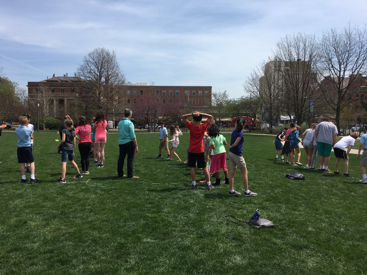 OWHolmesLibrary's tweet image. It’s never “just” about books...these reading olympians are team building! Way to go #HolmesHawks for taking home the torch today. #OakPark97 #d97libraries