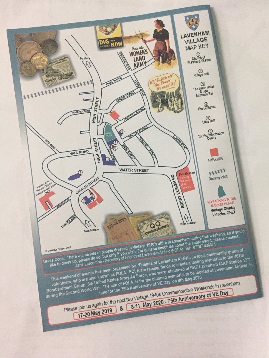 SwanLavenham's tweet photo. Souvenir programmes for Lavenham Vintage 1940s Commemorative Weekend are now on sale in Lavenham - £1 each. They will be available from outlets across the village, incl two of the main organisers, Lavenham Tourist Information Centre and The Swan @moreLavenham @LoveLavenham https://t.co/Yo3TX0AXju