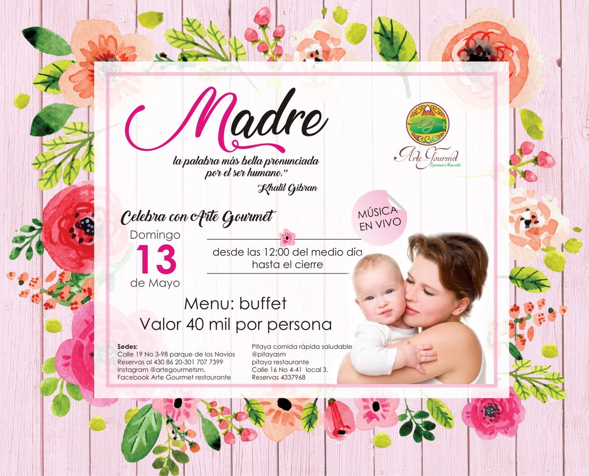 ArteGourmetSM's tweet photo. Se  acerca la fecha mas importante del año, reserva pronto 4308620-3017077399. https://t.co/WW7W65oMop