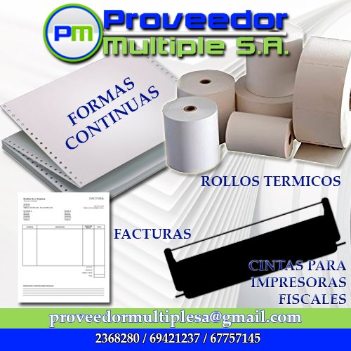 Todo lo que necesitas para generar tus facturas nosotros te lo ofrecemos. Contáctanos a proveedormultiplesa@gmail.com
