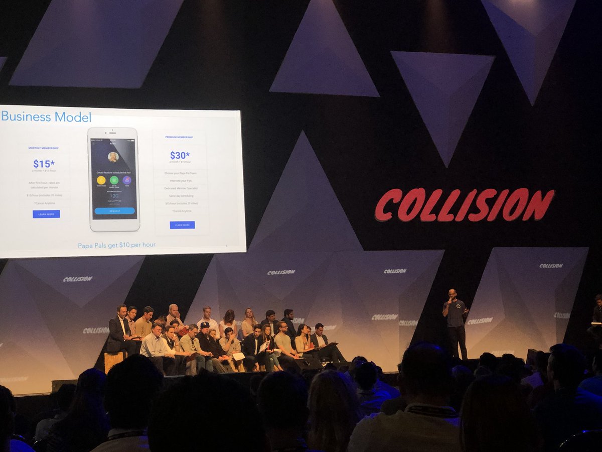 KaDe_Do's tweet photo. Pitch Semi-finals #CollisionConf  cool idea - grandkids on demand #joinpapa #greatpitches @SIC_io @DigitalLife_DAI https://t.co/LQYjuQwIXH