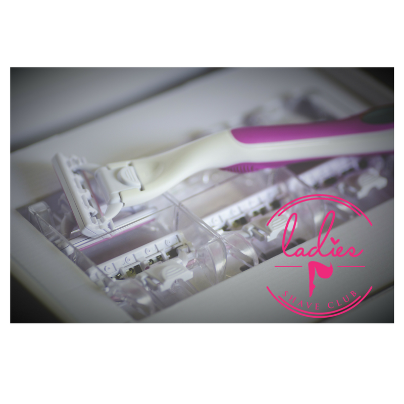 LadiesShaveClub's tweet photo. Only $5.99 a month for this beautiful box of our Happy Hollie brand razors. Free handle and free shipping on all orders in the US. $7 s/h for Canadian members. https://t.co/nYqWkcPwrA