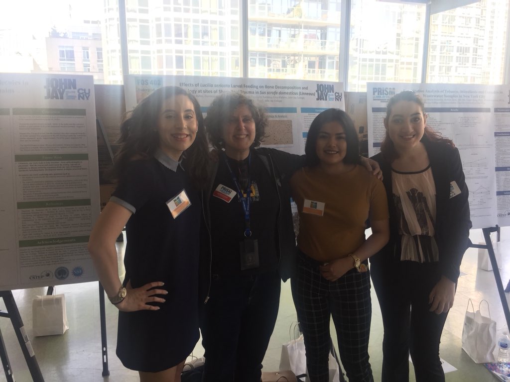 aspcorthals's tweet photo. @CorthalsLab Minions presenting their work at #JJCResearchWeek @JJCPRISM Symposium! Proud, proud, so proud of them all!!! @JohnJayCollege @JohnJayPres @JTravis48 #WomeninSTEM https://t.co/zIAoueqT1A