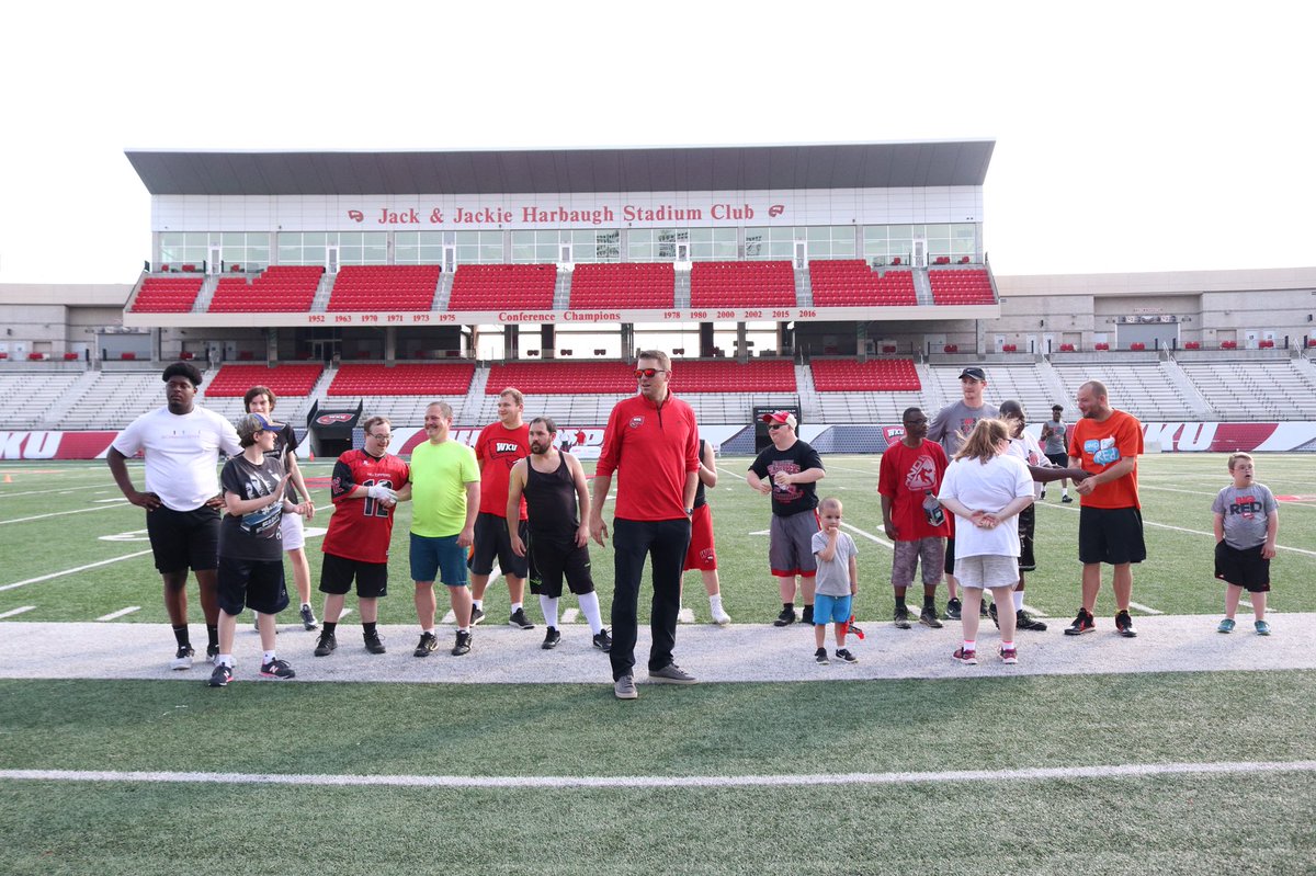 WKUSports's tweet image. Great to have our friends from @SpecialOlympics out with @WKUFootball for today's Unified Flag Football game!

#HilltoppersWithHeart