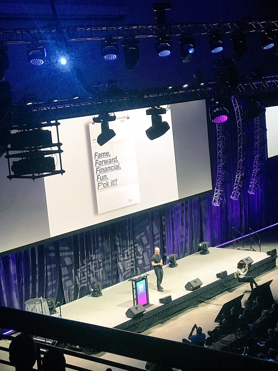OneBlackDesign's tweet photo. RT alexbane: Fame. Forward. Financial. Fun. & F*ck it!! By jamesommerville at #HOWLive #Boston #BigNeedsToThinkSmall https://t.co/Pec0wJ8fXg #howbrand