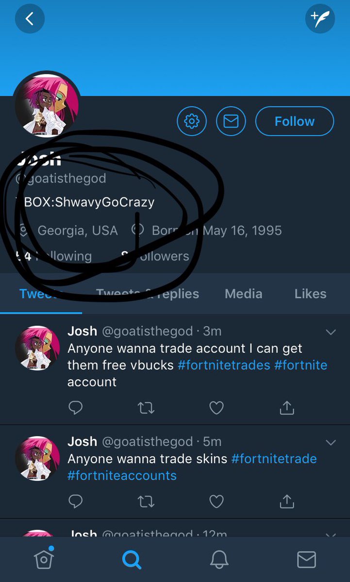 This nigga put my name in his bio try to finesse people with my name