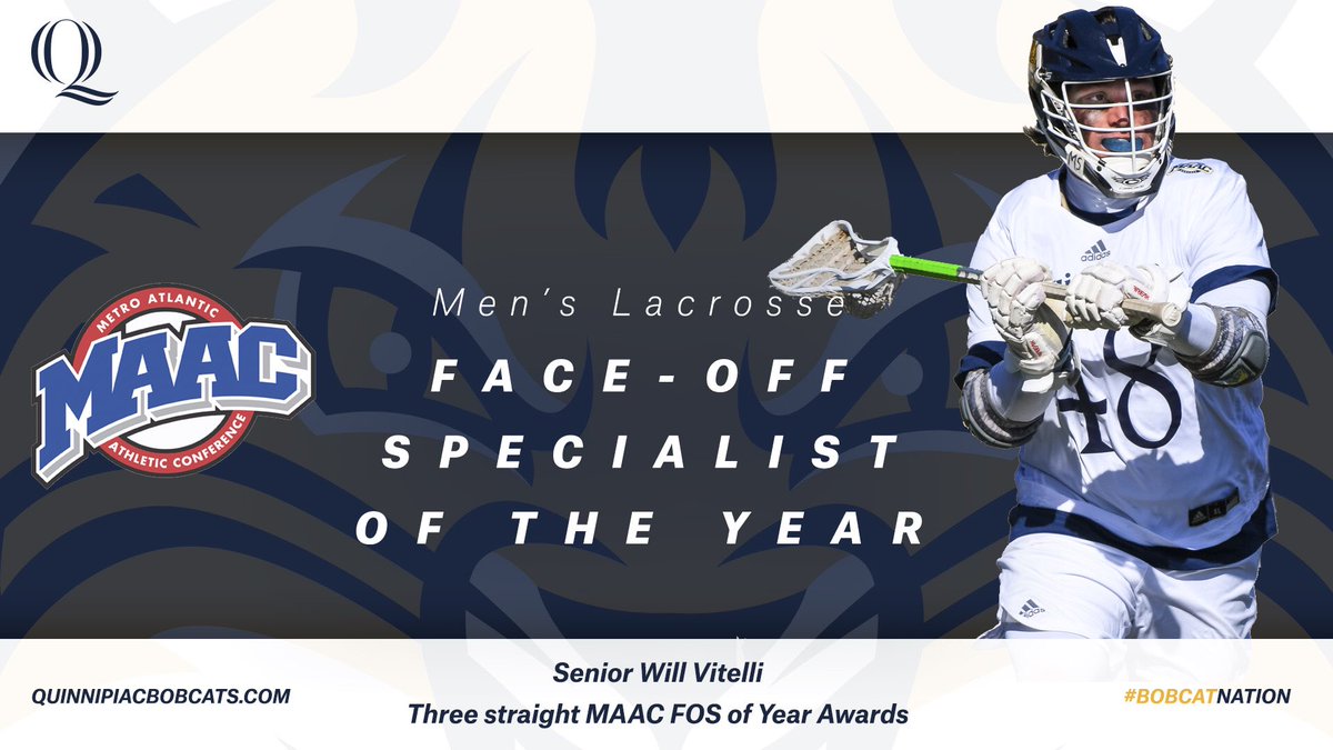 For the third straight season, Will Vitelli has been named the MAAC Face-Off Specialist of the Year.
