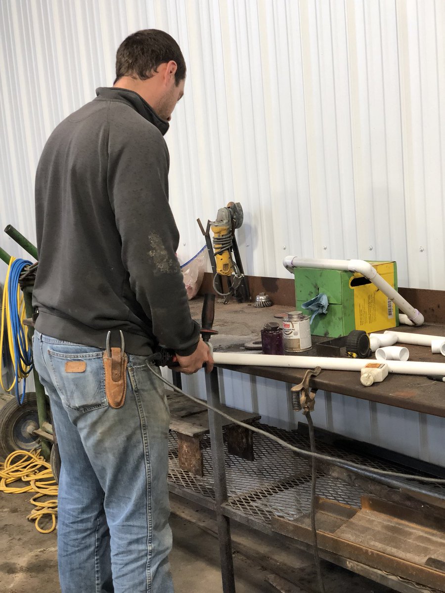 alliegwise's tweet photo. Things get pretty wild on the home front during rainouts.  Tonight’s excitement: crafting a set of pvc squares for alfalfa assessments. Be jealous, my friends. https://t.co/HyGMutk8x1