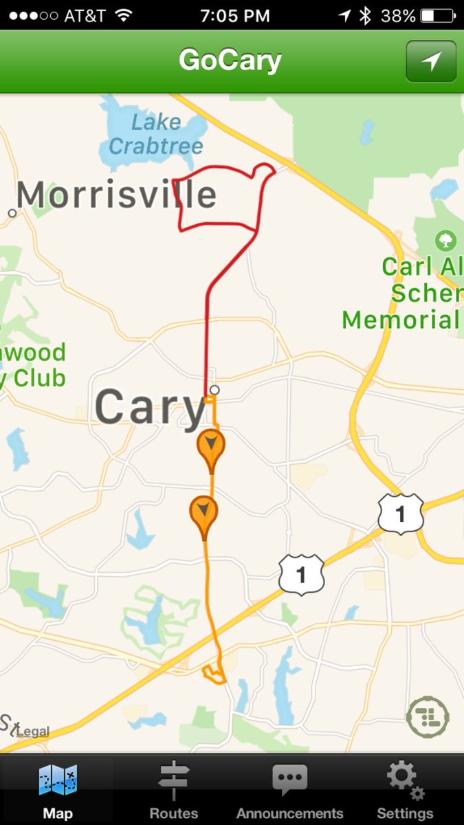 CaryByDesign's tweet image. One of these #GoCary busses should be going north on Harrison.  
Got home a half hour late due to stuff like this.