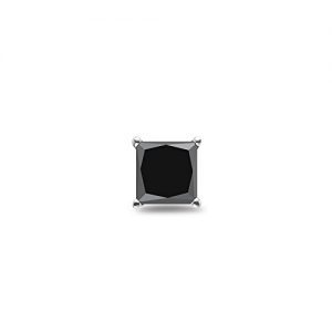 Valentines Day Sale 3/8 Cts of 3.00-3.50 mm Princess AA Black Diamond Mens Stud Earring in 18K Yellow Gold Valentines Day Sale 3/8 Cts of 3.00-3.50 mm Princess AA Black Diamond Mens Stud Earring in 18K Yellow Gold