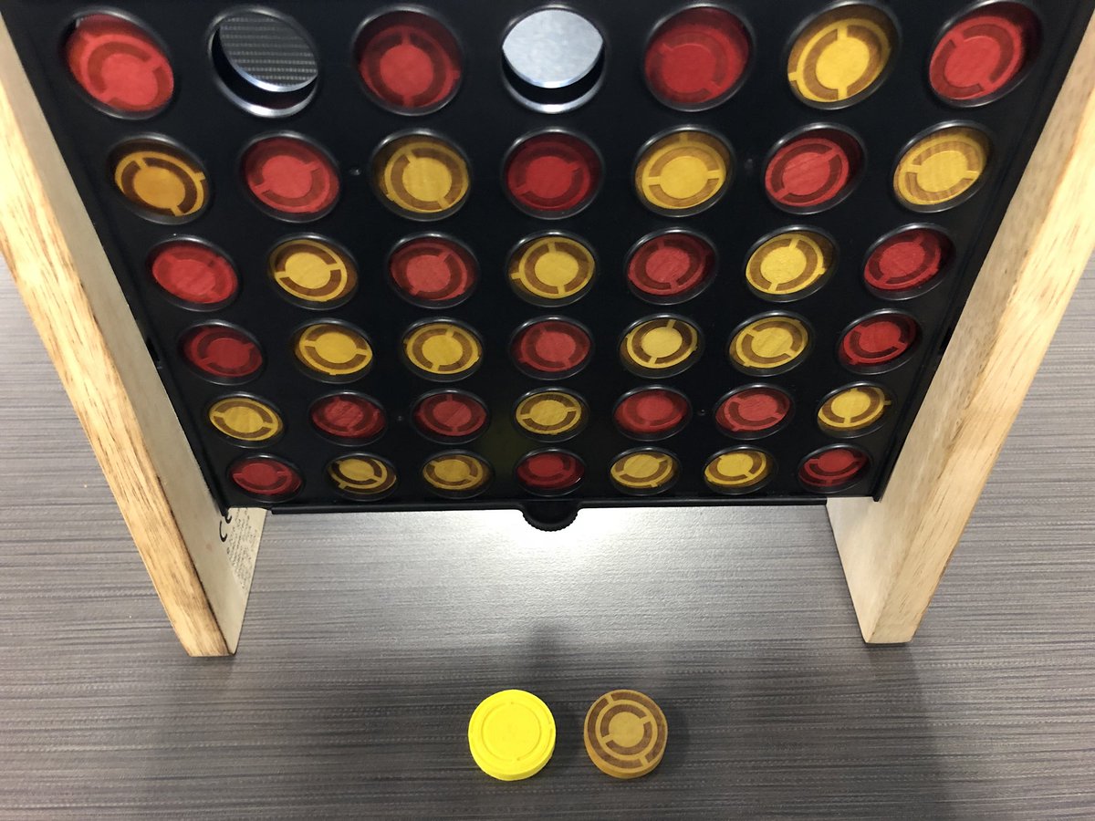 eSTEMacademy's tweet photo. We lost a Connect 4 piece, but no worries because an #erhsSTEM student 3D printed us a replacement piece. Thanks Thomas! https://t.co/687GPpavxX