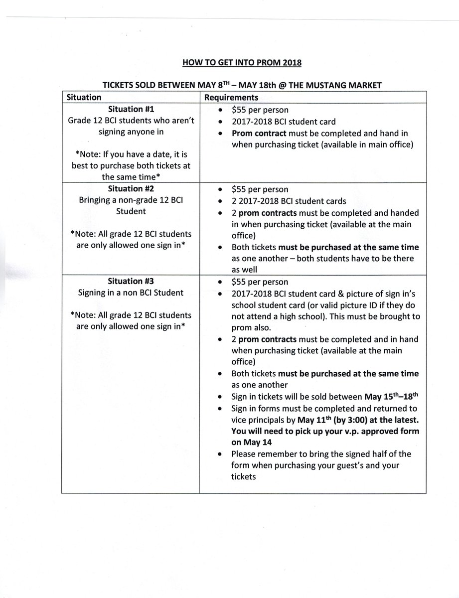 Check this out to get all the info needed on how to get into prom!