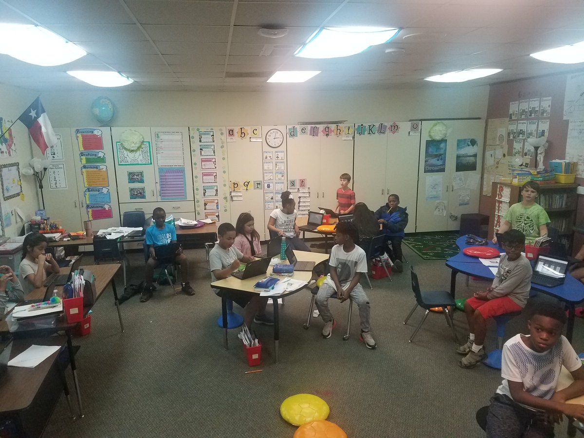 Challenging each other on a game of Quizlet Live for a review of STAAR vocabulary!  Wow, what an awesome day of learning and practice!  Winners went home with a free Chick-fil-a kids meal! <a href="/carrie_bickford/">Carrie Bickford</a> <a href="/GreenwoodKISD/">Greenwood Forest</a> @CFA1960 #starreview