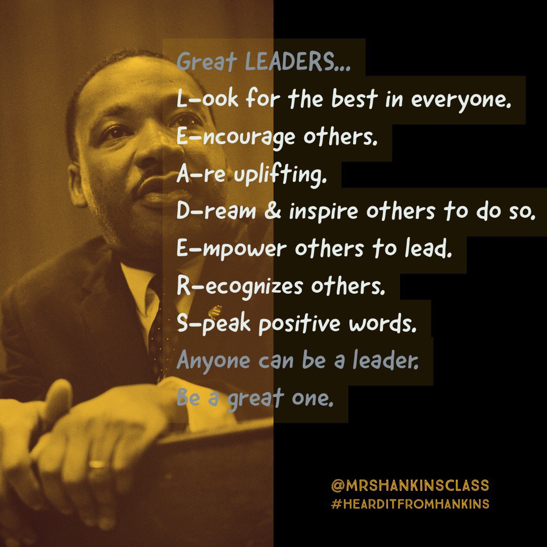 MrsHankinsClass's tweet photo. Great LEADERS...are LEADERS.
Anyone can be a leader. 
Be a great one. 

#BeKindEdu #TrendThePositive #LoveWorks #Culturize #ThePepperEffect #WednesdayWisdom #JoyfulLeaders #LeadLAP #TLAP #122EdChat #wiseduchat #waledchat #TeacherMyth #LeadUpChat #KirkROAR #HeardItFromHankins https://t.co/3QSXLjso3e